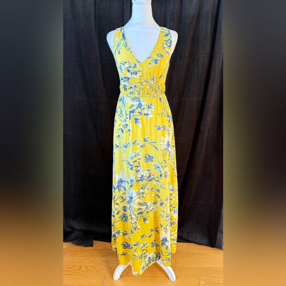 Japna yellow blue floral dress. Size XS - Picture 6 of 11